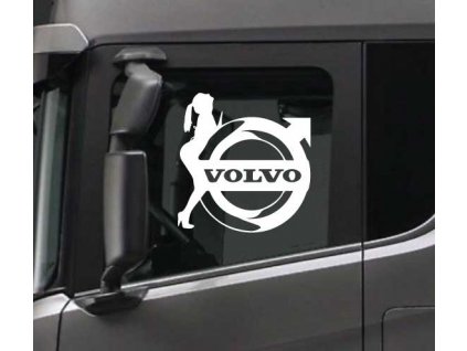 Volvo logo so ženou (Farba Brúsený Hliník, Rozmer 60x60)