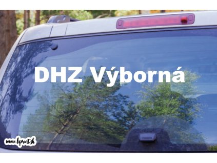 Nálepka DHZ s názvom obce (Farba Čierna, Rozmer 60x15)