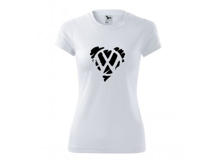 Dámske tričko VW SRDCE 2 (Farba Zelená, Strih Slim, Veľkosť XXL)