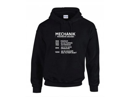 Pánska mikina MECHANIK (Farba Tmavozelená, Strih Slim, Veľkosť XXXL)