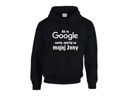 Pánska mikina Ak Google nevie (Farba Tmavozelená, Strih Slim, Veľkosť XXXL)