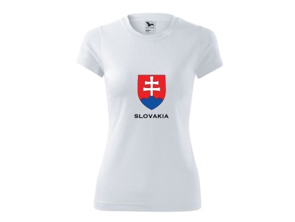 Dámske tričko SLOVAKIA (Farba Zelená, Strih Slim, Veľkosť XXL)