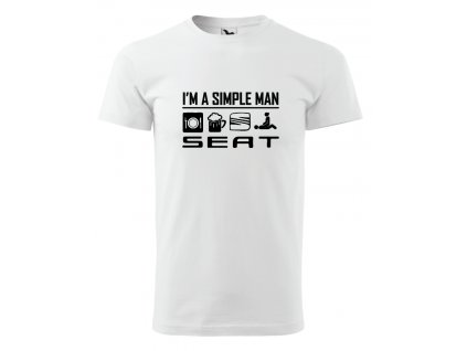 Pánske tričko I'm a simple man SEAT (Farba Zelená, Strih Slim, Veľkosť XXL)