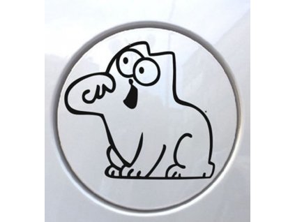 Funny Cat Sticker funny hungry CAT Auto fuel tank cap decor Vinyl Decal Sticker