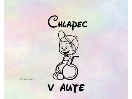 Chlapec v aute 10 (Farba Zlatá, Rozmer 50x30)