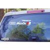 Powered by AUDI (Farba Brúsený Hliník, Rozmer 30x10)