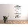 Pravidlá našej rodiny (Farba Šedá, Rozmer 40x80)