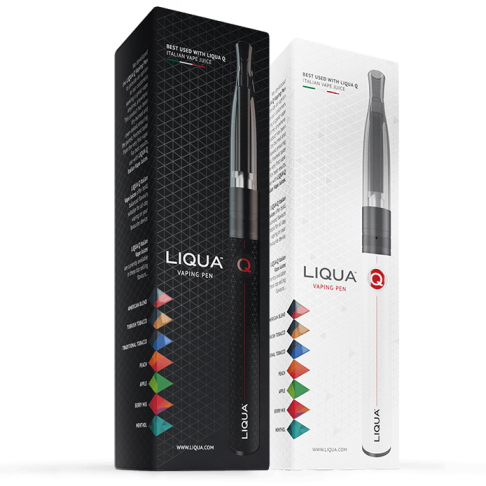 Sada Liqua Q Vaping Pen v černém a bílém provedení