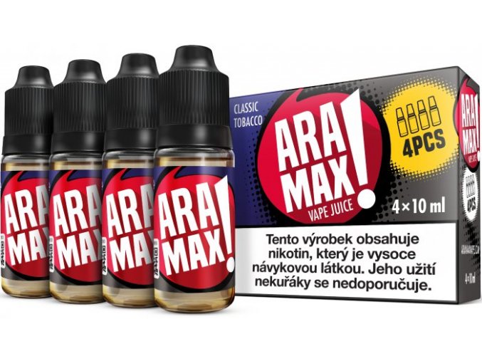 liquid aramax 4pack classic tobacco 4x10ml3mg