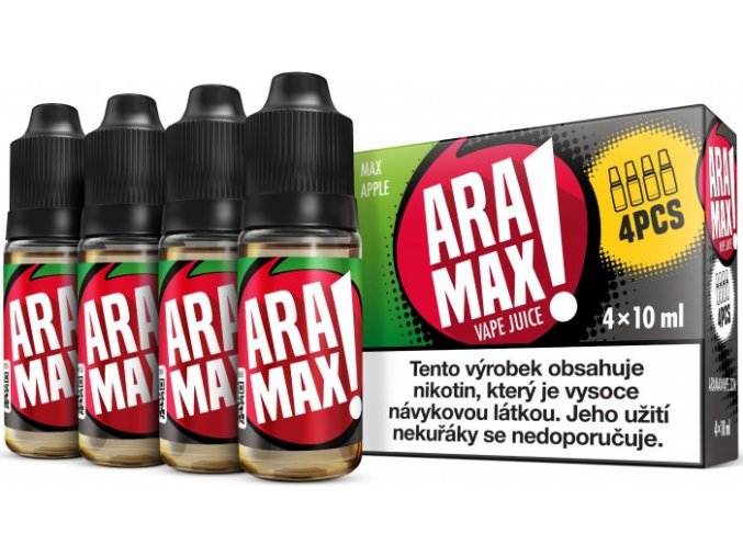 liquid aramax 4pack max apple 4x10ml3mg