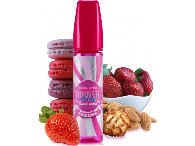 Příchuť Dinner Lady Shake and Vape 20ml Strawberry Macaron