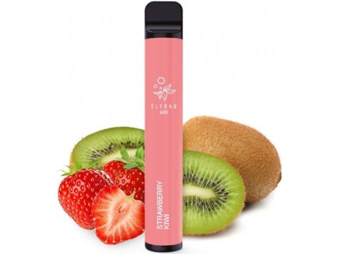 Elf Bar 600 Jednorázová e-cigareta Strawberry Kiwi (Jahoda s kiwi) 20mg