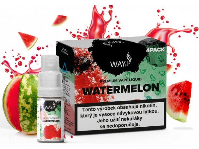 liquid way to vape 4pack watermelon 4x10ml 3mg
