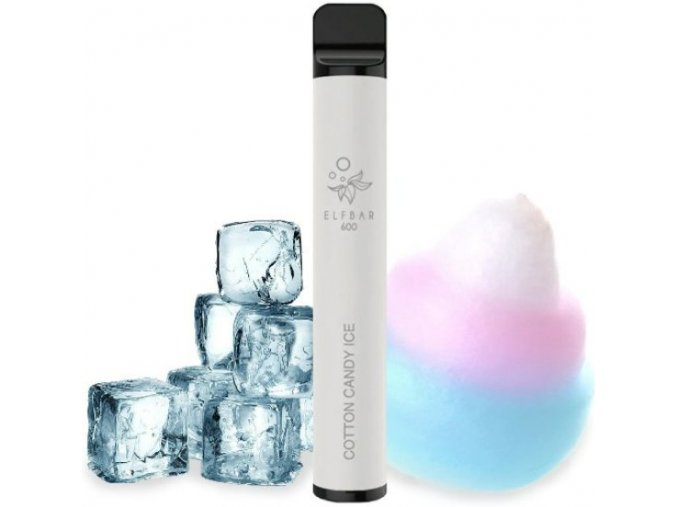 Elf Bar 600 elektronická cigareta Cotton Candy Ice 20mg