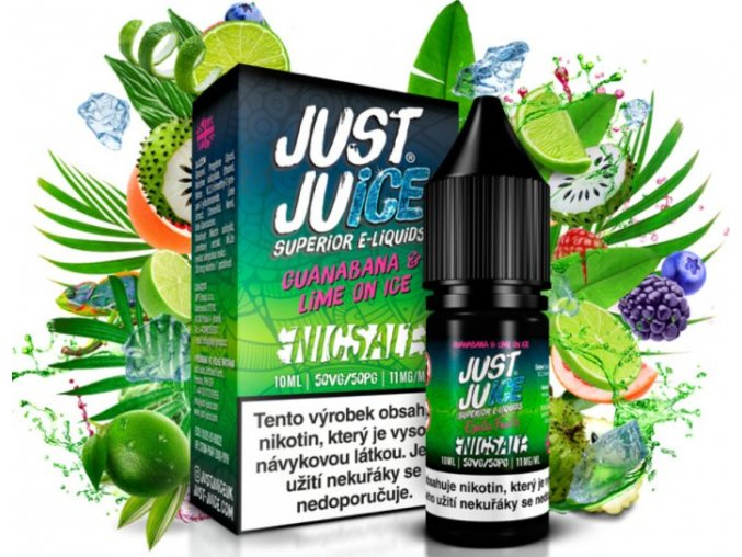 Liquid Just Juice SALT Guanabana & Lime On Ice 10ml