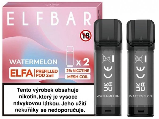 Elf Bar ELFA Pods cartridge - Vodní meloun (Watermelon) 2ks