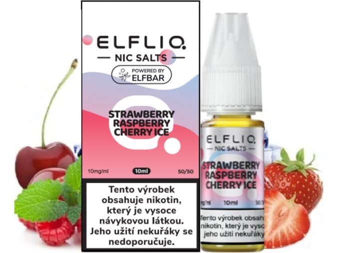 Liquid ELFLIQ Nic SALT Strawberry Raspberry Cherry Ice 10ml