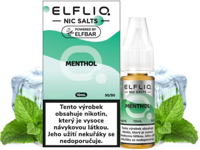 liquid elfliq nic salt menthol 10ml 10mg