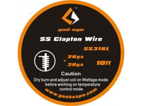 Geekvape SS316 Clapton odporový drát 26Ga+30Ga (3m)