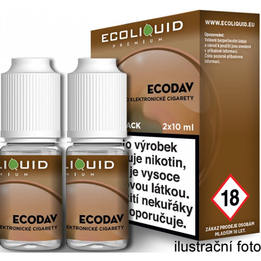 Ecoliquid (CZ) ECODAV - český ECOLIQUID - 2x10ml Obsah nikotinu: 12mg