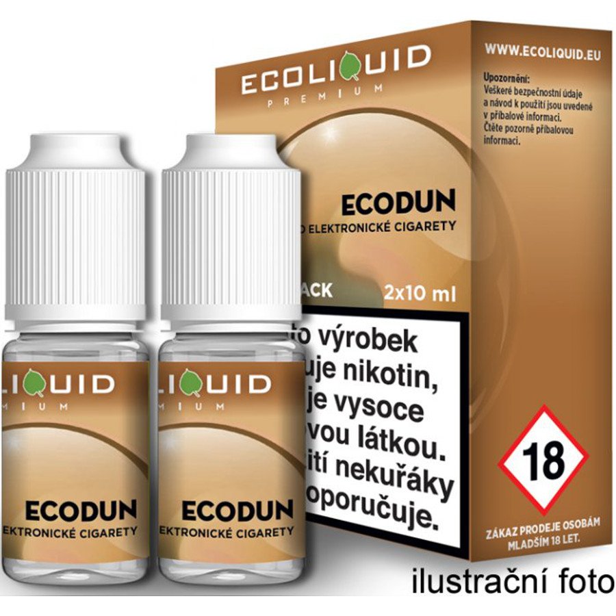 Fotografie ECODUN - český ECOLIQUID - 2x10ml Obsah nikotinu: 6mg