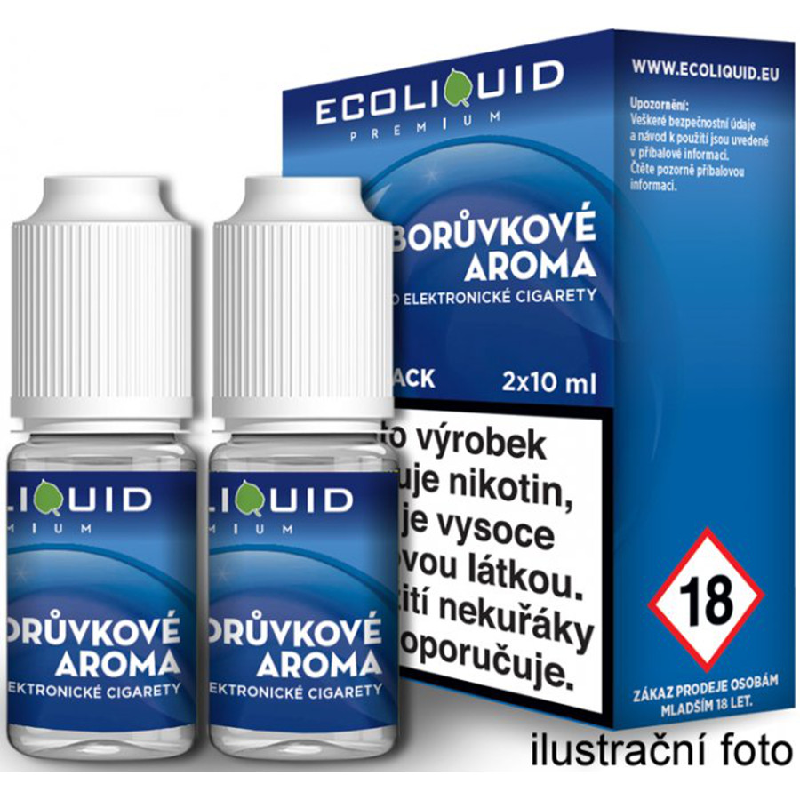 Ecoliquid (CZ) BORŮVKA český ECOLIQUID - 2x10ml Obsah nikotinu: 12mg