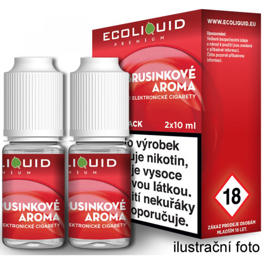 Fotografie BRUSINKA - český ECOLIQUID - 2x10ml Obsah nikotinu: 0mg