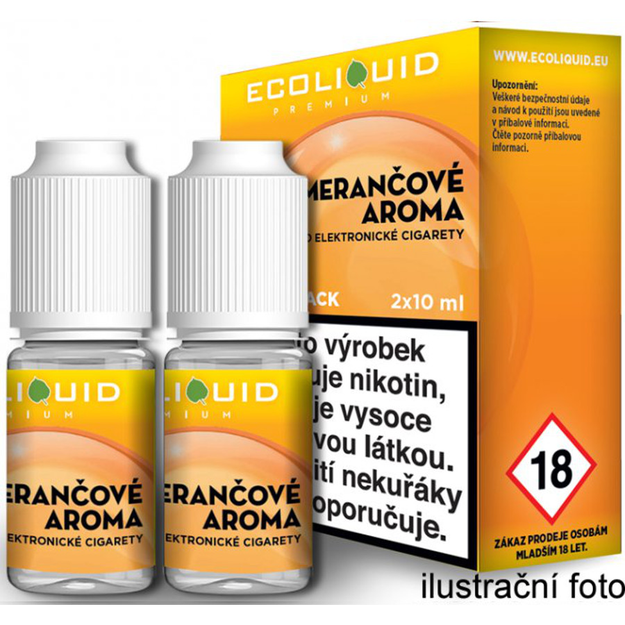 Ecoliquid (CZ) POMERANČ český ECOLIQUID - 2x10ml Obsah nikotinu: 0mg