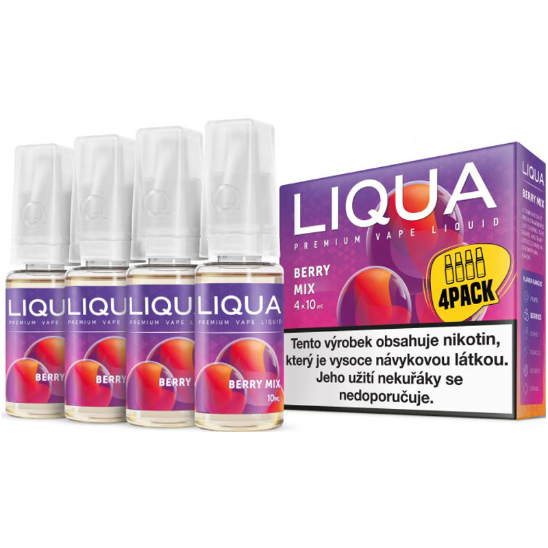 Fotografie Lesní směs - Berry Mix - LIQUA Elements 4x10ml Obsah nikotinu: 6mg