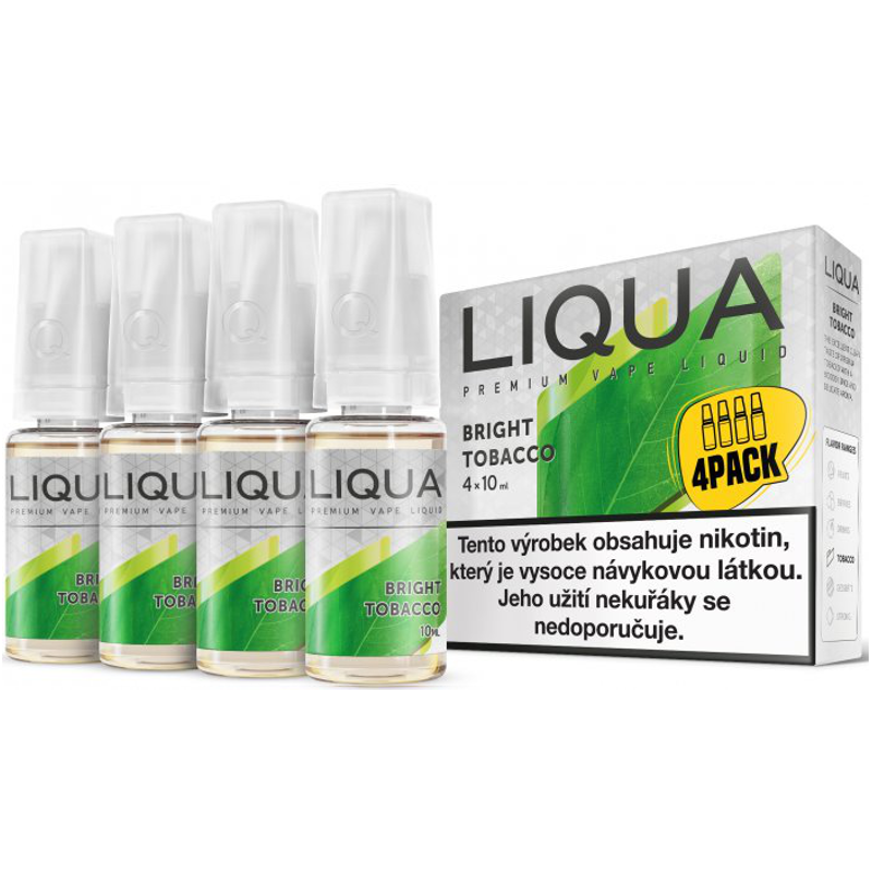 Fotografie Čistý tabák - Bright Tobacco - LIQUA Elements 4x10ml Obsah nikotinu: 12mg