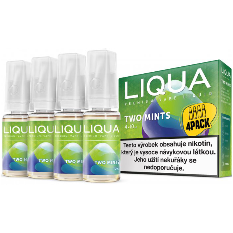 Máta s mentolem - Two Mints - LIQUA Elements 4x10ml Obsah nikotinu: 3mg
