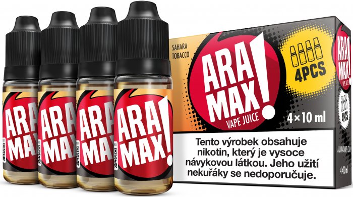 Fotografie Liquid ARAMAX 4Pack Sahara Tobacco 4x10ml-12mg