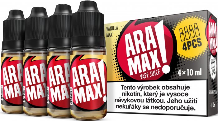 Fotografie Liquid ARAMAX 4Pack Vanilla Max 4x10ml-3mg