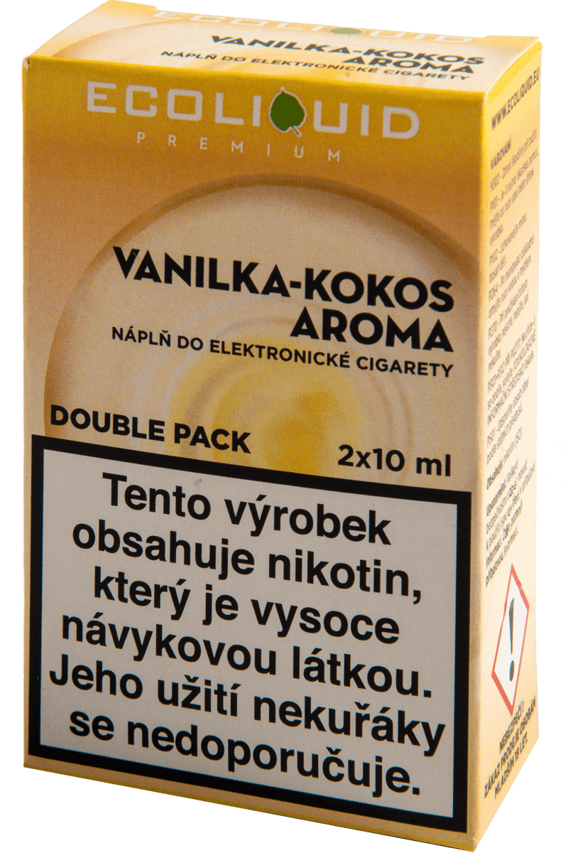 Fotografie Vanilla Coconut - český ECOLIQUID - 2x10ml Obsah nikotinu: 0mg