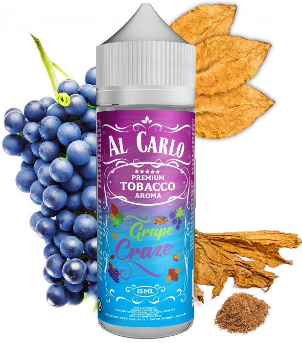 Příchuť Al Carlo Shake and Vape: Grape Craze (Hrozno & tabák) 15ml