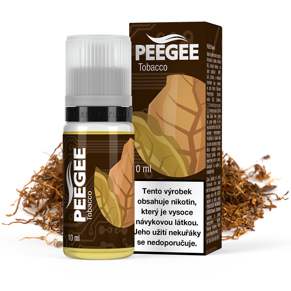 PEEGEE - Čistý tabák (Tobacco) Obsah nikotinu: 6mg