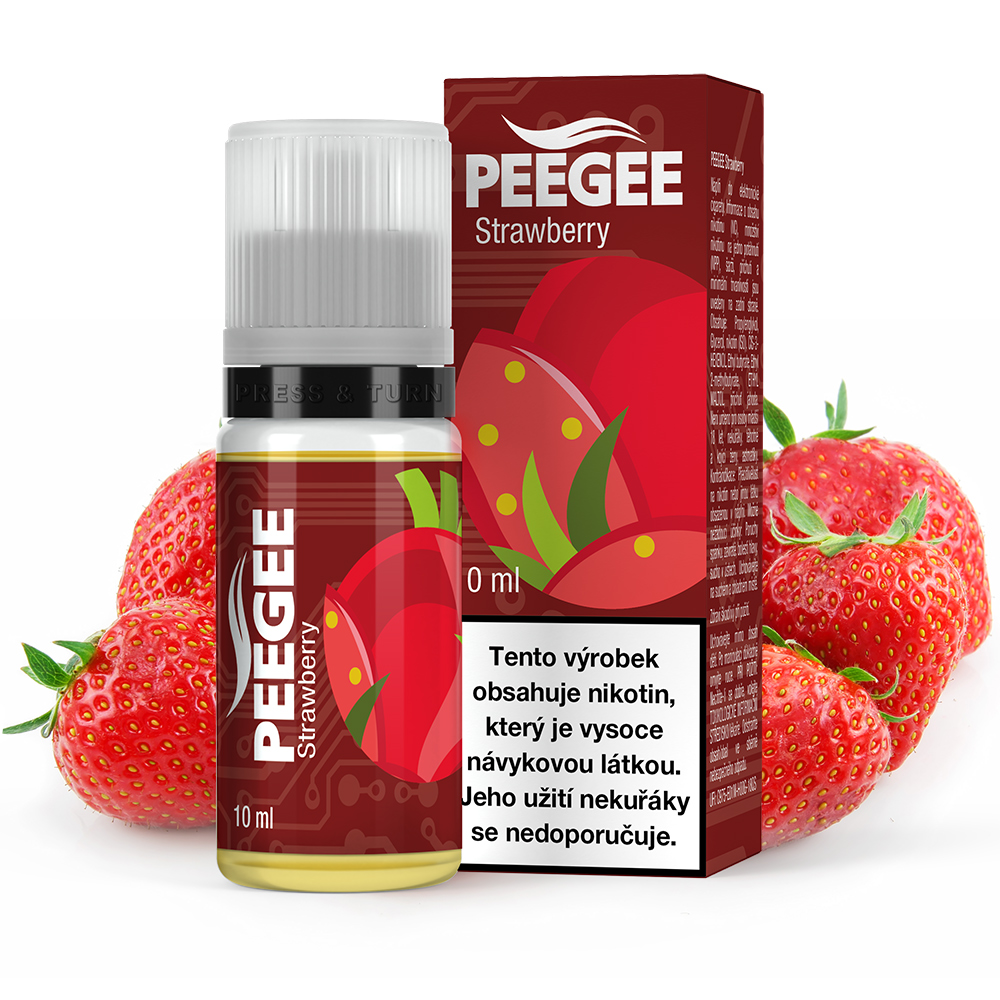 PEEGEE - Jahoda (Strawberry) Obsah nikotinu: 6mg