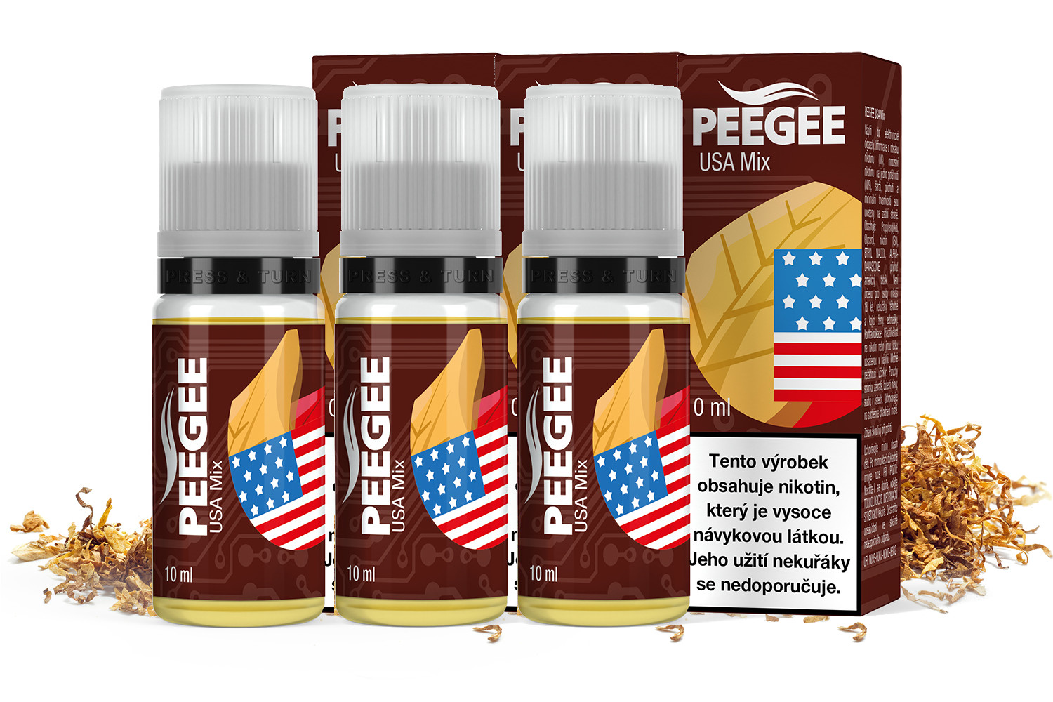 PEEGEE - Usa Mix 3x10ml Obsah nikotinu: 18mg