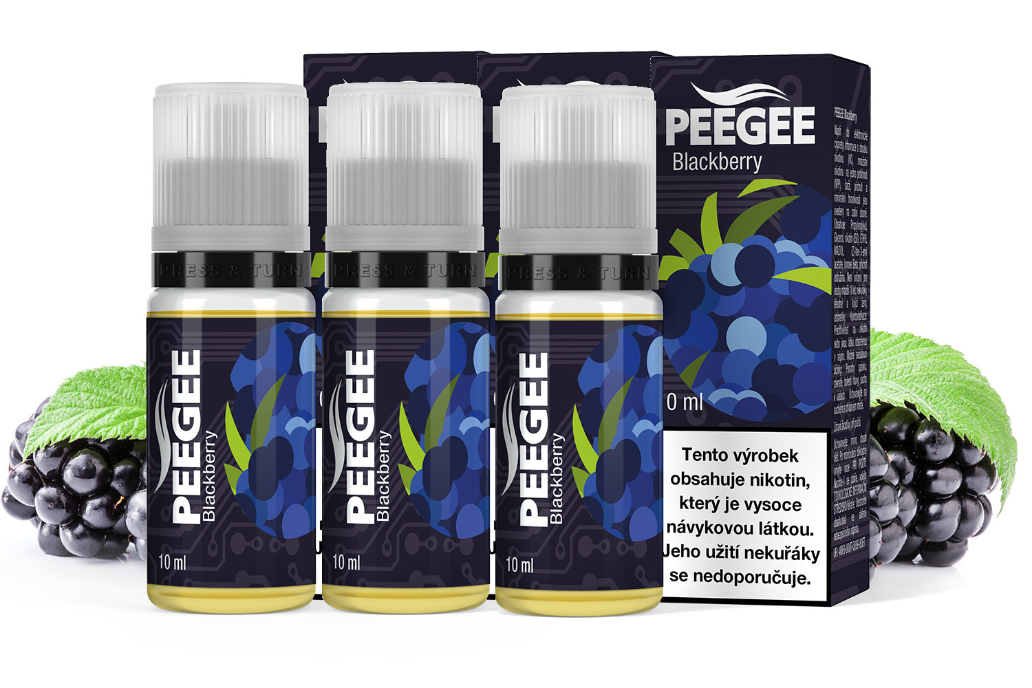 PEEGEE - Ostružina (Blackberry) 3x10ml Obsah nikotinu: 18mg