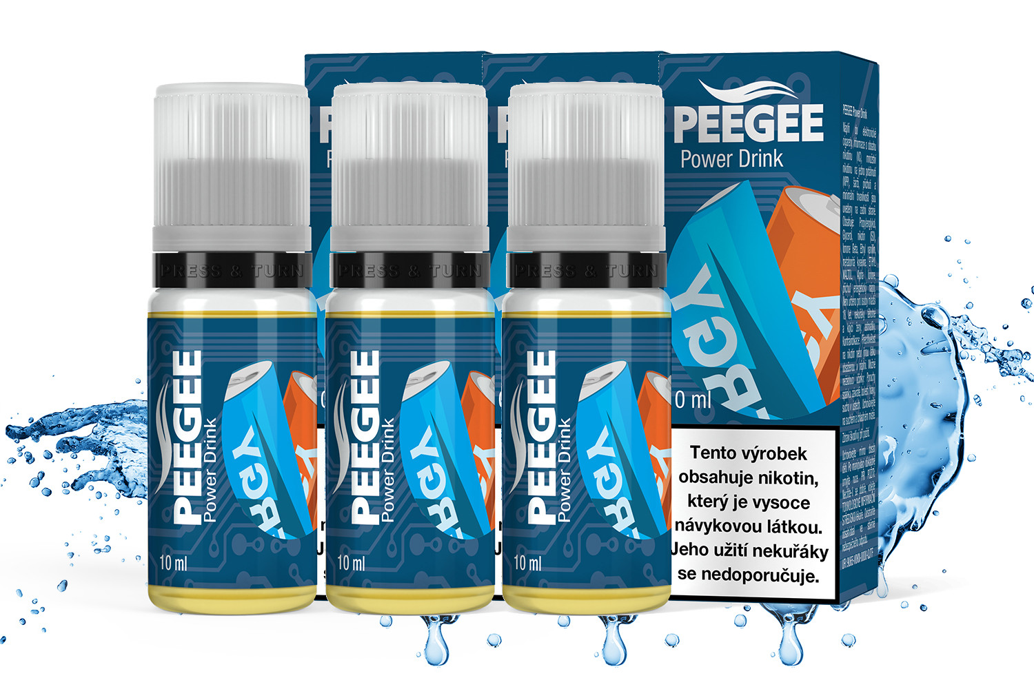 PEEGEE - Energetický nápoj (Power Drink) 3x10ml Obsah nikotinu: 12mg