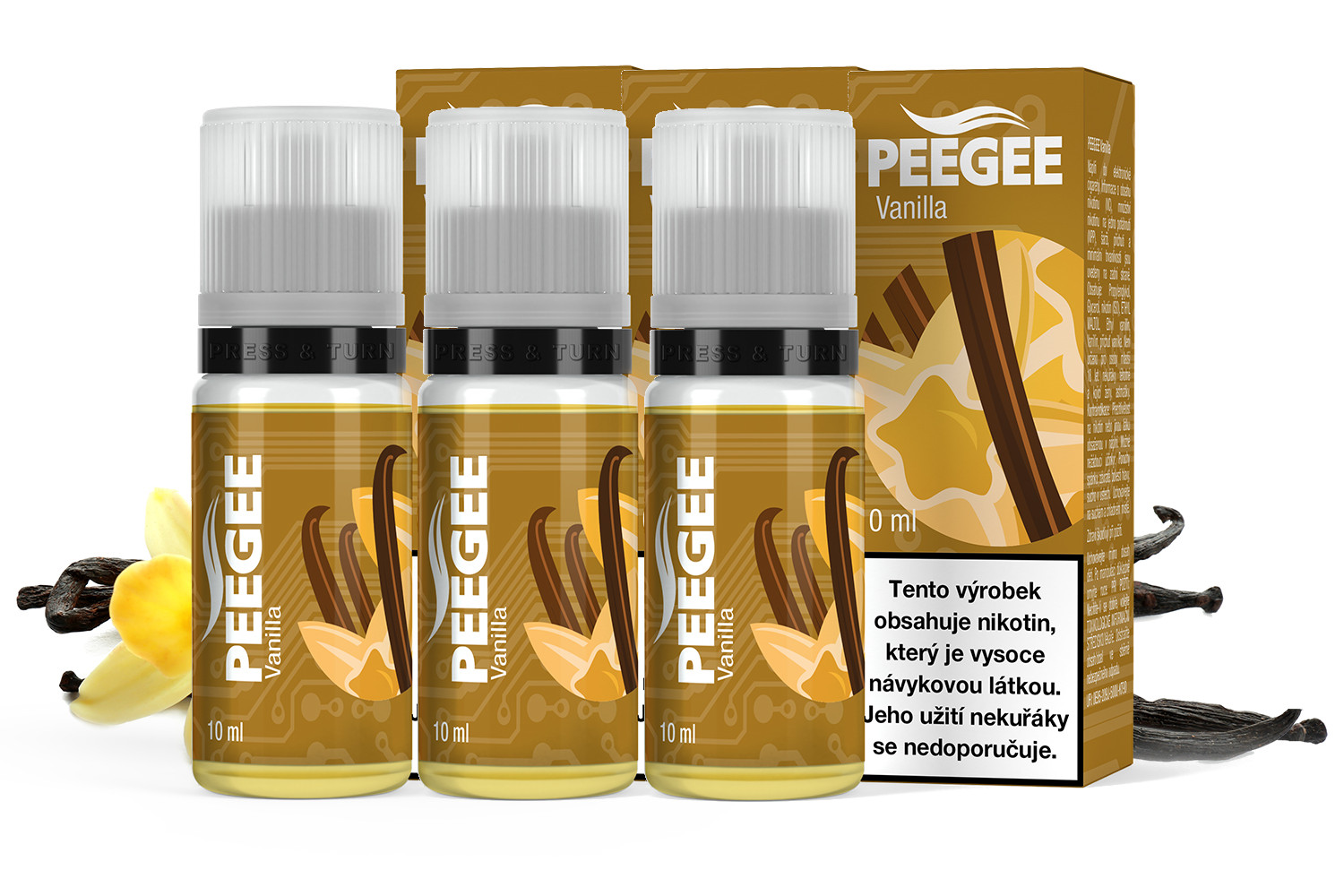 PEEGEE - Vanilka (Vanilla) 3x10ml Obsah nikotinu: 12mg
