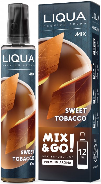Fotografie Příchuť Liqua Mix&Go 12ml Sweet Tobacco (Sladký tabák)