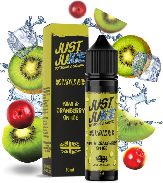 Fotografie Příchuť Just Juice - Kiwi and Cranberry on Ice 10ml Shake and Vape