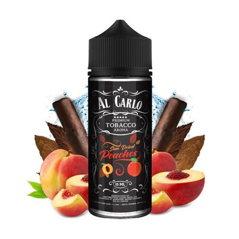 Příchuť Al Carlo Shake & Vape: Sun Dried Peaches (Broskve & tabák) 15ml