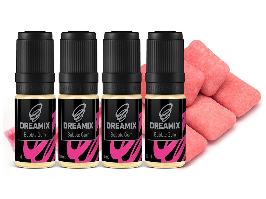 Dreamix - Žvýkačka (Bubblegum) 4x10ml Obsah nikotinu: 3mg