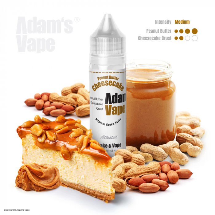 Adam´s Vape Příchuť Adams Vape Shake and Vape 12ml Peanut Butter Cheesecake