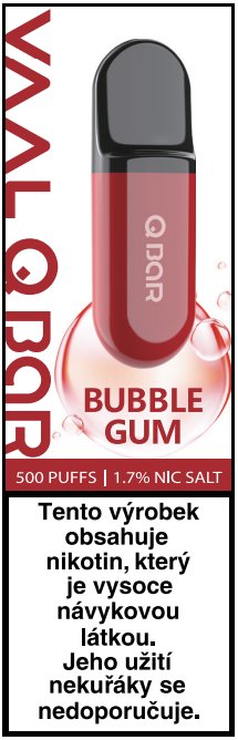 Fotografie VAAL Q Bar by Joyetech - jednorázová elektronická cigareta 17mg Bubble Gum (Žvýkačka)