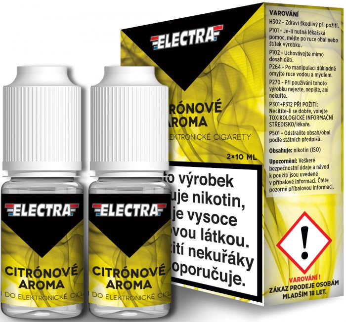 Ecoliquid (CZ) Citron - ELECTRA - český liquid - 2x10ml Obsah nikotinu: 3mg