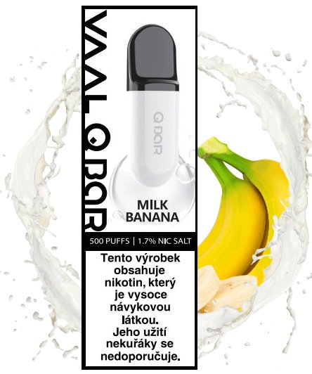 VAAL Q Bar by Joyetech - jednorázová elektronická cigareta 17mg Milk Banana (banánový koktejl)