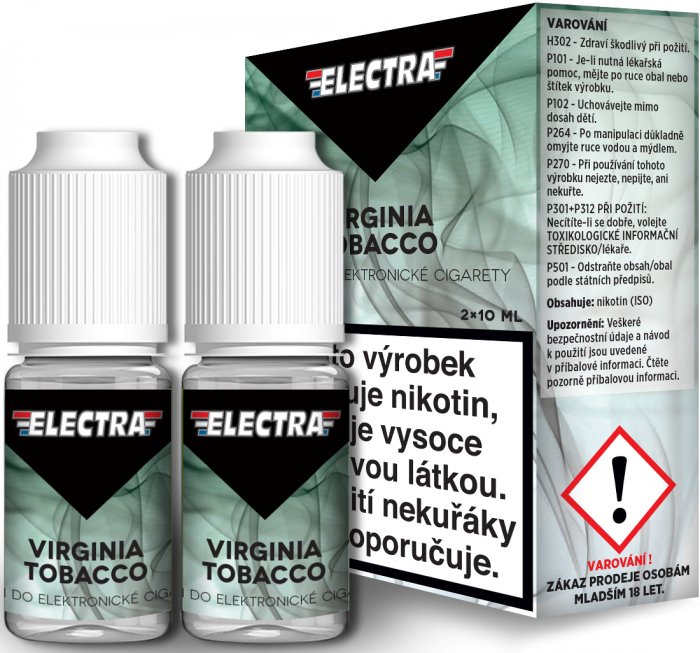 Ecoliquid (CZ) Virginia Tobacco - ELECTRA - český liquid - 2x10ml Obsah nikotinu: 18mg
